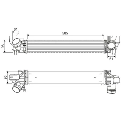 Imagem de VALEO 818318 Intercooler Alumínio sem sensor BMW: 2 Active Tourer, 1 Hatchback, MINI: Hatchback
