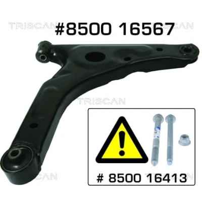Imagem de TRISCAN 8500 16567 Braço de suspensão sem articulação suspensão/guia, com apoio borracha transversal 21,3, 16,7 FORD: Transit Mk5 Van