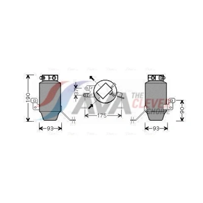 Imagem de AVA COOLING SYSTEMS BWD299 Filtro Secador Aço BMW: 8 (E31) 840 i, Ci, 850 850Ci 5.4, CSi 1990 1999