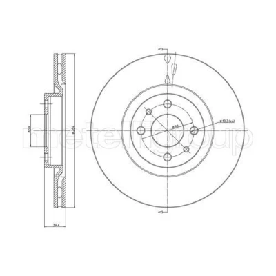 Imagem de METELLI Disco de travão FIAT: Punto II Hatchback, Coupe, Tipo ALFA ROMEO: 155 283,9mm 22,0mm 4 59,0mm ventilado pintado 23 0298C 60811890