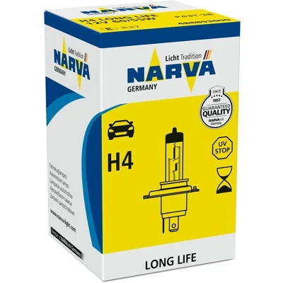 Imagem de NARVA 488893000 Lâmpada, farol de longo alcance H4 12V 60/55W Halogéneo VOLKSWAGEN: GOLF 3, Polo V Hatchback, 2, SEAT: Ibiza 2
