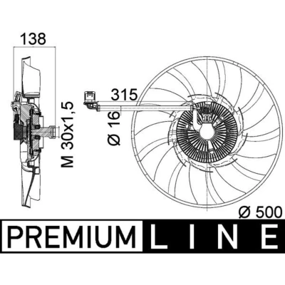 Imagem de MAHLE ORIGINAL CFF 471 000P Ventilador de Radiador 500 térmico