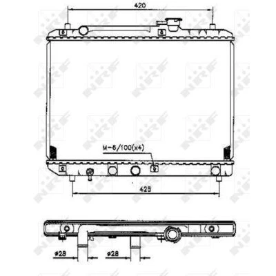 Imagem de NRF 53207 Radiador, arrefecimento do motor Alumínio 518 350 16 Aletas de refrigeração soldadas SUZUKI: SWIFT 2, Baleno I Sedan
