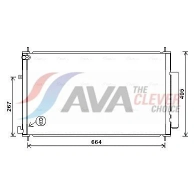 Imagem de AVA COOLING SYSTEMS HD5309D Condensador com secador Alumínio 706mm R134a, R1234yf