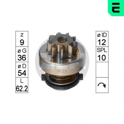 Imagem de ERA ZN0875 Engrenagem de roda livre, motor arranque
