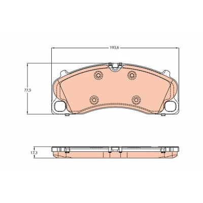 Imagem de TRW GDB1952 Jogo de pastilhas para travão disco preparado indicador aviso desgaste PORSCHE: 911 Coupe