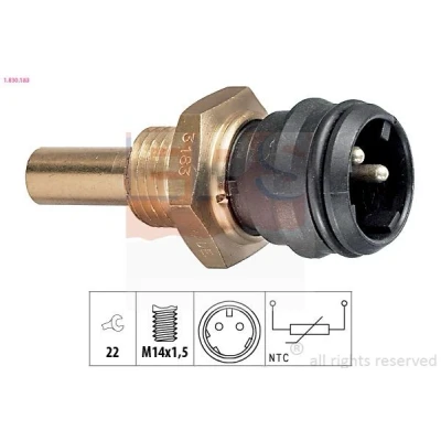 Imagem de EPS 1.830.183 Sensor da Temperatura do Líquido de Refrigeração Made in Italy OE Equivalent preto MERCEDES BENZ: Classe C Sedan, T modell
