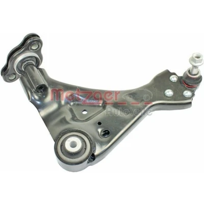 Imagem de METZGER 58104602 Braço de suspensão KIT + com articulação suspensão/guia, apoio borracha Eixo dianteiro, lado direito transversal
