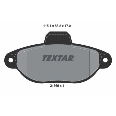 Imagem de TEXTAR 2136502 Jogo de pastilhas para travão disco não preparado indicador aviso desgaste FIAT: Cinquecento