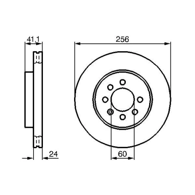 Imagem de Disco de travão BOSCH 0 986 478 286 frente/ventilado/1 peça