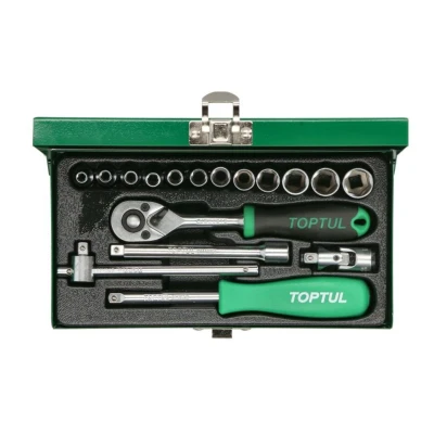 Imagem de TOPTUL GCAD1702 Conjunto de soquete 17 Sextavado 1/4 com roquete
