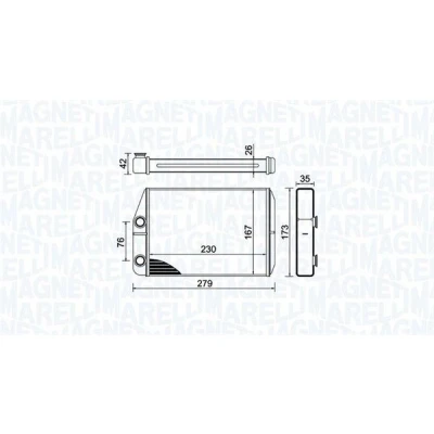 Imagem de MAGNETI MARELLI 350218443000 Radiador Quente PEUGEOT: Boxer Van