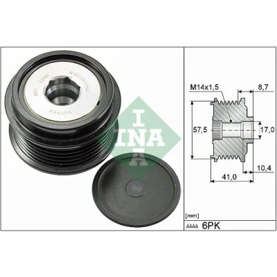 Imagem de INA 535 0282 10 Polia Roda Livre do Alternador Ferramenta especial necessária para a montagem