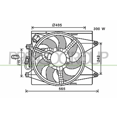 Imagem de PRASCO LA004F001 Ventilador de Radiador 405mm 12V 300W