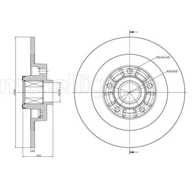 Imagem de METELLI Disco de travão RENAULT: LAGUNA 3 Grandtour, 300,0mm 11,0mm 5 52,3mm cheio 23 0980 402020003R,402022291R,432000015R,432027112R