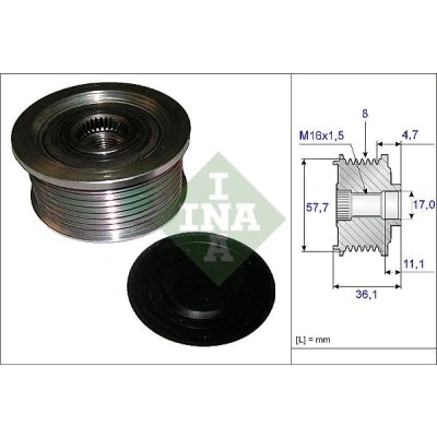 Imagem de INA 535 0099 10 Polia Roda Livre do Alternador 36,1 Ferramenta especial necessária para a montagem