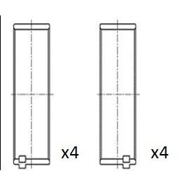 Imagem de FAI AutoParts BB2071 STD Capas de Biela MERCEDES BENZ: Classe E Sedan