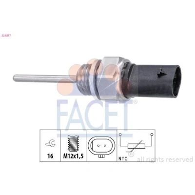 Imagem de FACET 22.0257 Sensor VOLKSWAGEN: CC, Scirocco III, Polo V Hatchback, SEAT: Ibiza 4 Sportcoupe, ST, AUDI: A4 B8 Avant, Sedan endado,