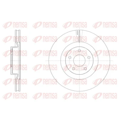 Imagem de REMSA Disco de travão Eixo dianteiro 330mm 27mm 5 ventilado 62558.10 Discos