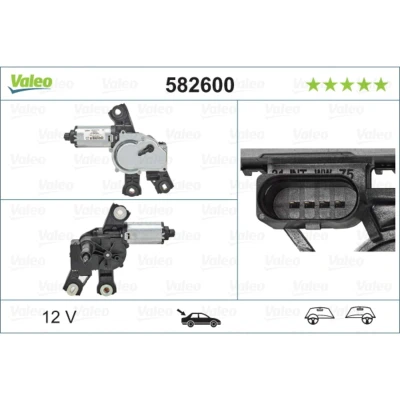 Imagem de VALEO 582600 Motor de Limpa Vidros 12 traseira para veículos volante à esquerda/direita