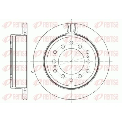 Imagem de REMSA 6956.10 Disco de travão Eixo traseiro 312, 312 18 6 ventilado TOYOTA: Land Cruiser Prado 70 SUV, 90, 120