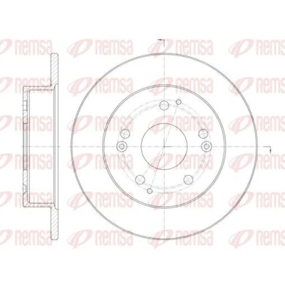 Imagem de REMSA 61147.00 Disco de travão Eixo traseiro 259,6, 259,6 10 5 cheio HONDA: CIVIC 7 Hatchback