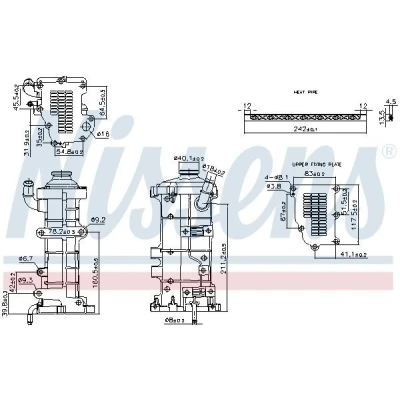 Imagem de NISSENS 989374 Radiador EGR sem &#039;bypass&#039; de vácuo