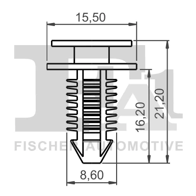 Imagem de FA1 33 10036.5 Grampo, friso amarelo