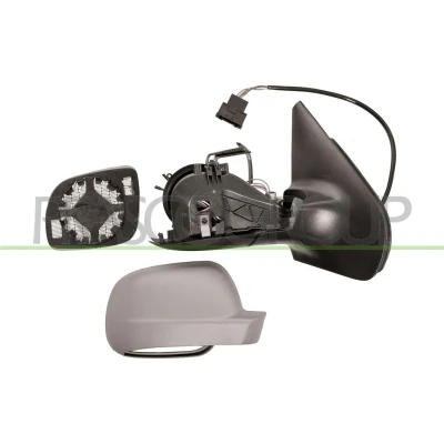 Imagem de espelho retrovisor Prasco VG0347323 à direita cromado, com subcapa elétrico aquecível, ajustável pelo interior, Caixa do pequena