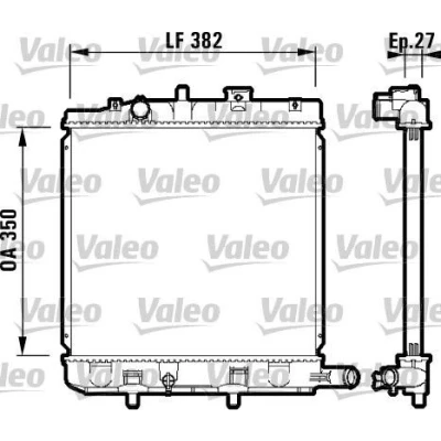 Imagem de VALEO 732726 Radiador, arrefecimento do motor Alumínio 350 378 26 sem regulador líquido de refrigeração Aletas soldadas
