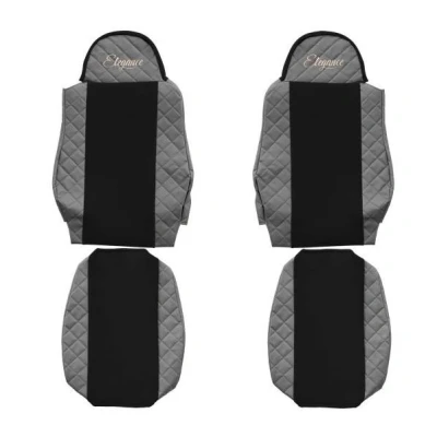 Imagem de F CORE Elegance FX05 GRAY Capa para banco de automóvel cinzento Estampado Couro artificial à frente