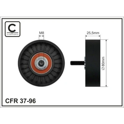 Imagem de CAFFARO 37 96 Polia Tensora MERCEDES BENZ: 190, W124 Sedan, Carrinha, RENAULT: MEGANE 2 Stufenheck
