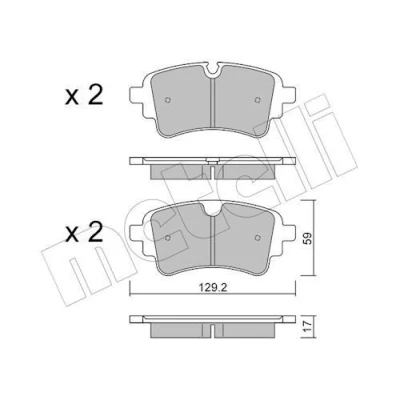 Imagem de METELLI 22 1129 1 Jogo de pastilhas para travão disco preparado indicador aviso desgaste AUDI: A4 B9 Avant, Q7, A5 Sportback