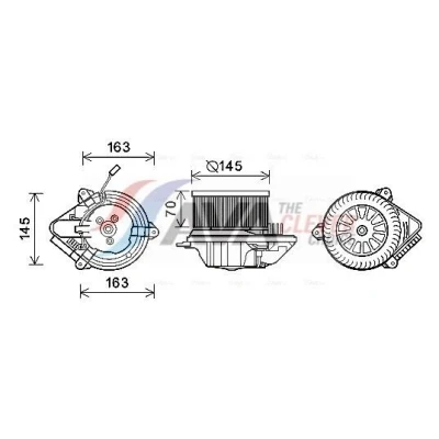 Imagem de PRASCO CN8515 Motor eléctrico, ventilador do habitáculo 12