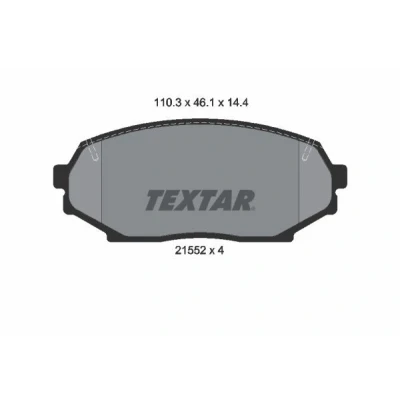 Imagem de TEXTAR 2155202 Jogo de pastilhas para travão disco não preparado indicador aviso desgaste MAZDA: MX 5 I