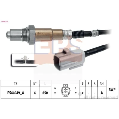 Imagem de EPS 1.998.373 Sonda lambda com material de fixação Made in Italy OE Equivalent aquecimento, plana, Rosca pré lubrificada 4