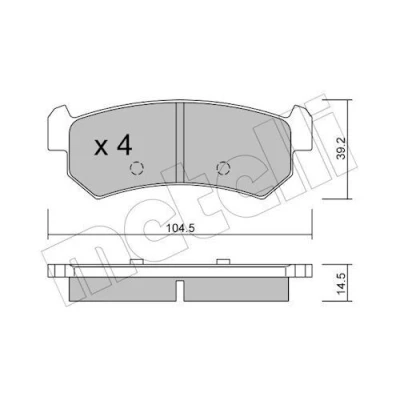 Imagem de METELLI 22 0511 0 Jogo de pastilhas para travão disco excl. contacto aviso desgaste CHEVROLET: Nubira Carrinha, Lacetti Hatchback