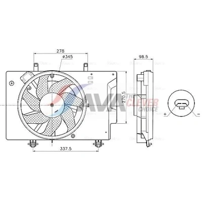 Imagem de AVA COOLING SYSTEMS FD7709 Ventilador de Radiador FORD: FIESTA 6