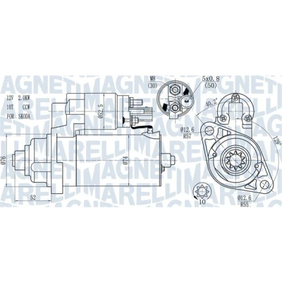 Imagem de Motor de arranque MAGNETI MARELLI 063721393010