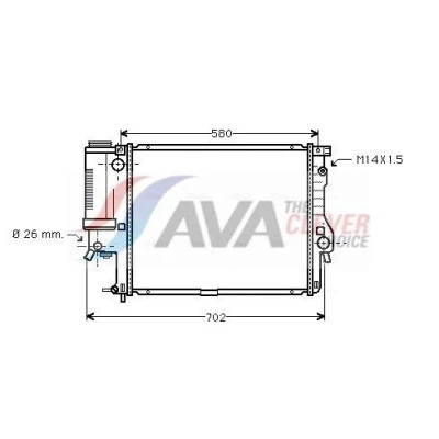 Imagem de PRASCO BWA2186 Radiador, arrefecimento do motor Alumínio 518 438 34 Aletas de refrigeração soldadas BMW: 5 Sedan, Touring