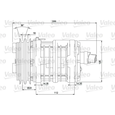 Imagem de VALEO 700853 Compressor, ar condicionado 12V NEW ORIGINAL PART