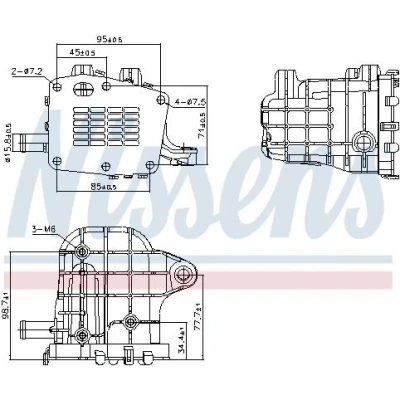 Imagem de NISSENS 989481 Radiador EGR sem &#039;bypass&#039; de vácuo CITROËN: C4 Grand Picasso 2, Jumper II Van, PEUGEOT: Boxer Van