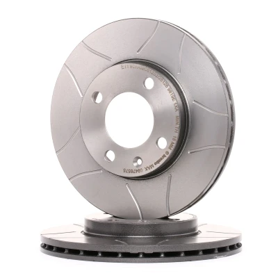 Imagem de BREMBO MAX LINE 09.4765.75 Disco de travão 239 20 4 interior ventilado, fendido revestido com parafusos VOLKSWAGEN: GOLF 2, 3, Polo II Coupe