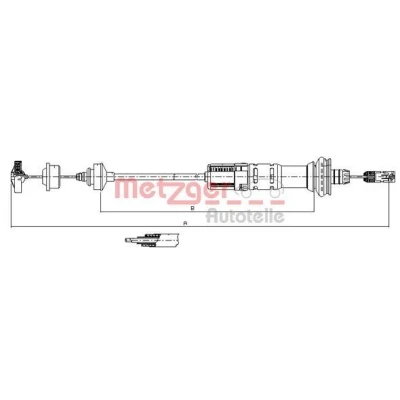 Imagem de METZGER 11.3048 Cabo de Embreagem com afinação automática COFLE PEUGEOT: 206 Hatchback