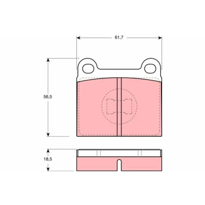 Imagem de TRW GDB663 Jogo de pastilhas para travão disco não preparado indicador aviso desgaste VOLKSWAGEN: GOLF 1