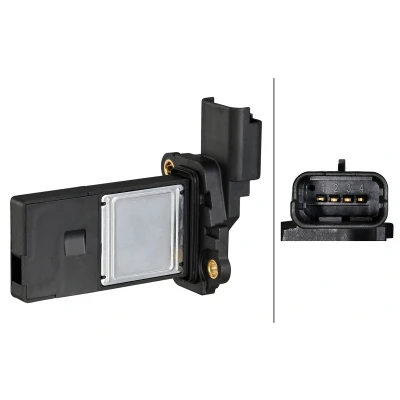 Imagem de HELLA 8ET 358 095 211 Medidor de massa ar com junta PEUGEOT: Partner II Van, 308 SW 2, 5008 II, CITROËN: Berlingo Jumper C3