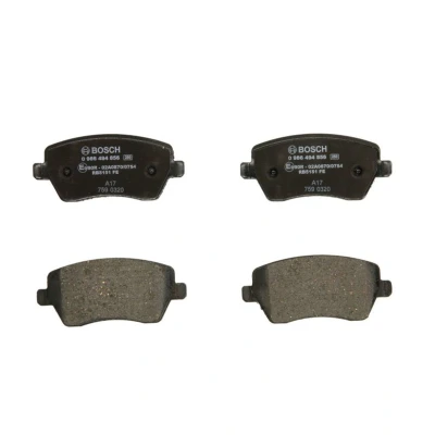Imagem de BOSCH 0 986 494 856 Jogo de pastilhas para travão disco Baixo teor metálico com chapa anti ruído LADA: Vesta Sedan
