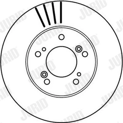 Imagem de JURID 562143JC Disco de travão 282 23 5 ventilado revestido com parafusos HONDA: Prelude V, Integra II Coupe, CR V 1