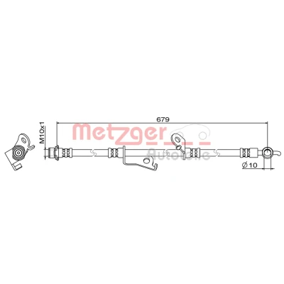 Imagem de METZGER 4111887 Mangueira de Travão Eixo dianteiro, lado direito 679