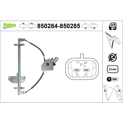 Imagem de Valeo Elevador de vidro à frente, lado esquerdo elétrico com motor sem função conforto 850284 OPEL: Frontera B SUV